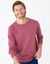 Pull pur coton col rond (rose fonc&eacute; chin&eacute;)