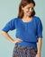Pull Spécial Petites col rond boutonné (bleu dur)