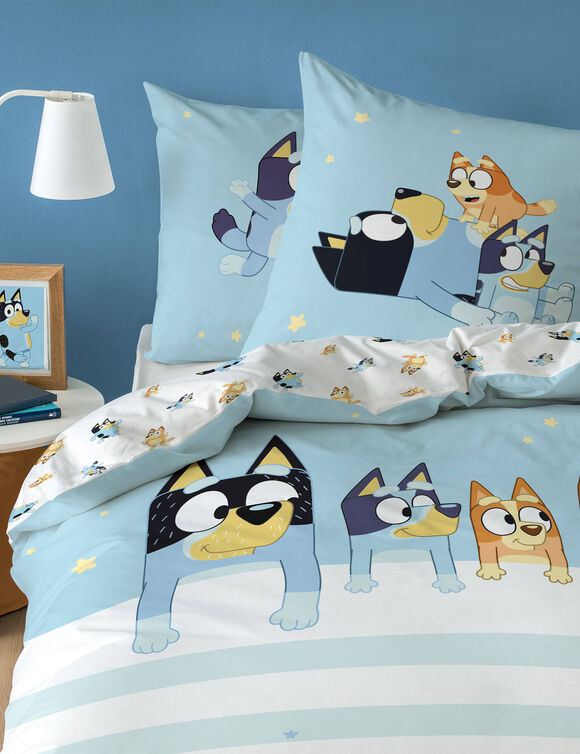 Parure de lit Bluey en coton (bleu)
