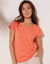 T-shirt imprimé minimaliste (corail)