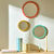 Miroir rond color&eacute; - lot de 3 (jaune/corail/vert)