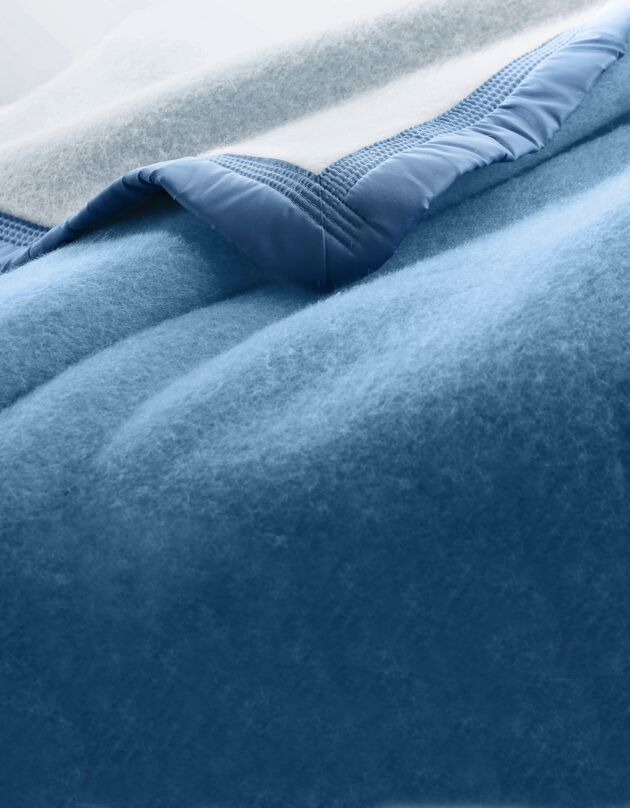 Couverture bicolore laine 730g/m2 Colombine® (bleu)