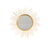 Miroir forme soleil en m&eacute;tal dor&eacute; (dor&eacute;)