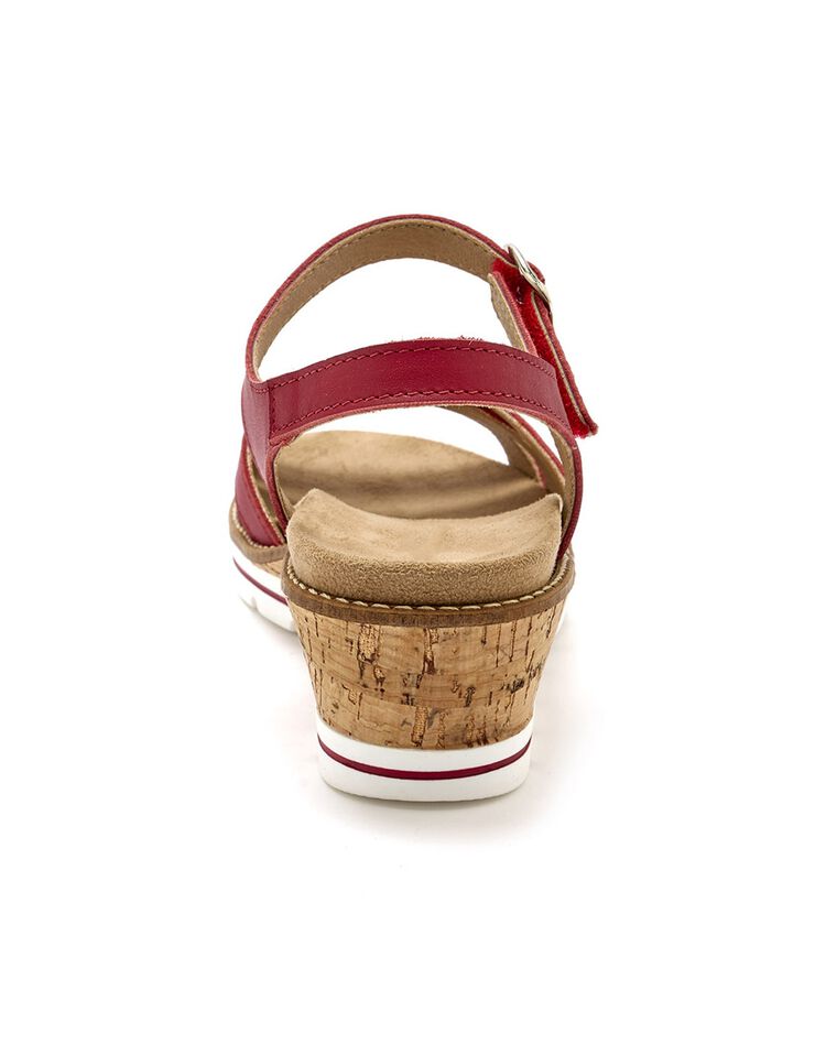 Sandales cuir brides croisées (rouge) Sandales cuir brides croisées (rouge)