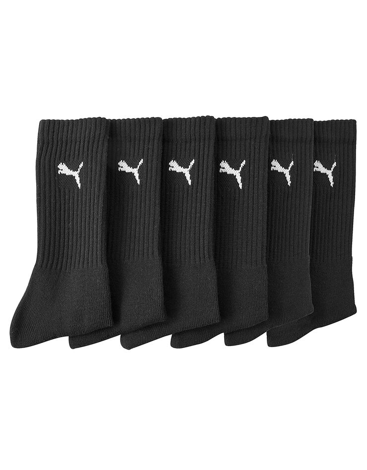 Mi-chaussettes sport - lot de 6 paires noires (noir)