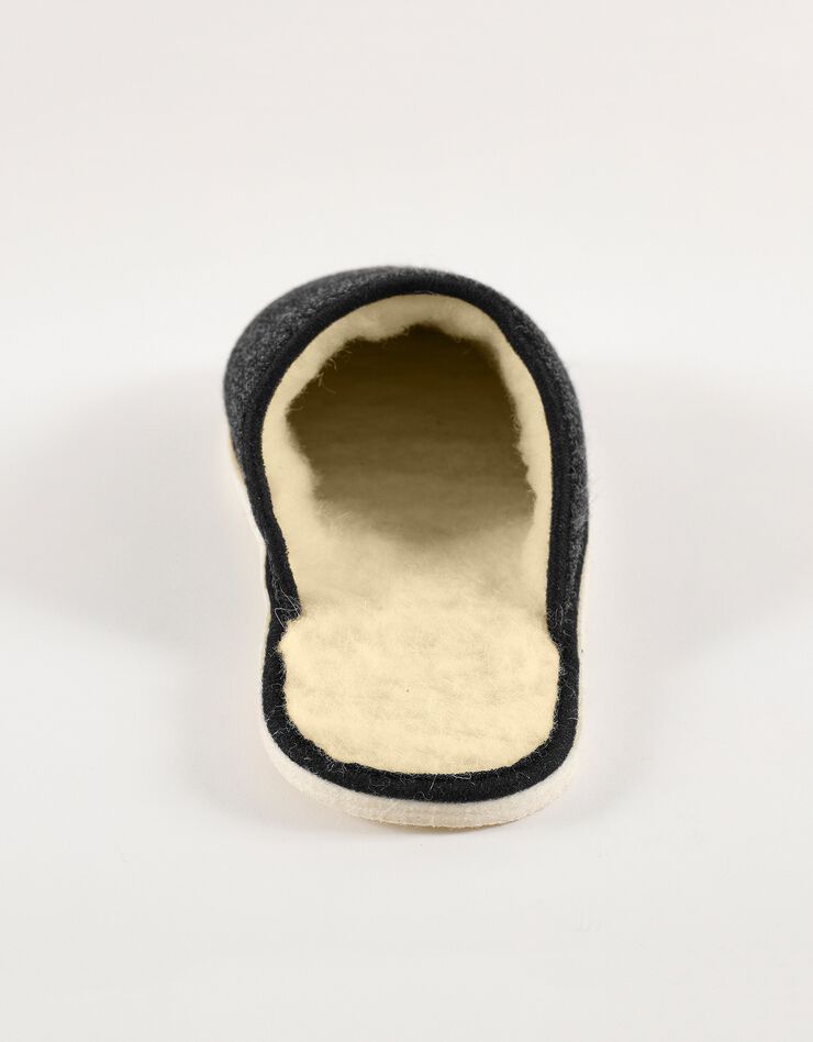 Mules homme silencieuses fourrées laine (gris) Mules homme silencieuses fourrées laine (gris)