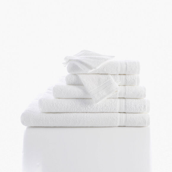 Collection serviettes de bain unies - confort moelleux 420 g/m&sup2; (blanc)