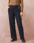 Pantalon fluide effet pont (marine)