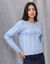 Pull col rond  (bleu clair)