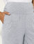 Pantalon de yoga en maille, coupe ultra confort (gris chiné)