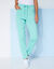 Pantalon jogging, molleton gratté (vert d'eau)