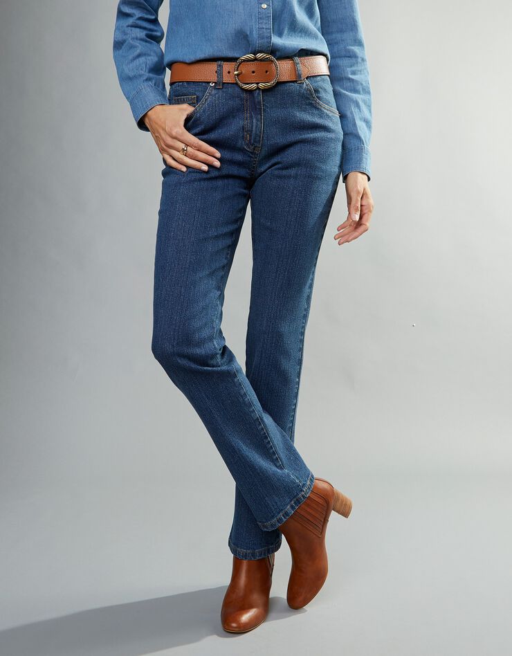 Jean coupe droite stretch - moyenne stature (stone)