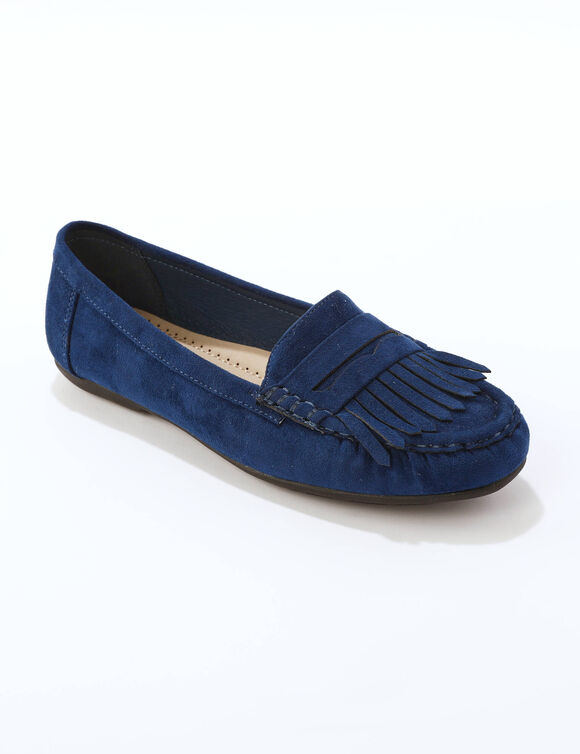 Mocassins souples textile microfibre (marine)