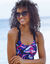 Maillot de bain 1 pièce imprimé Lohena, spécial maintien (bleu / rose)
