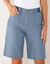 Bermuda denim ceinture maille (bleached)