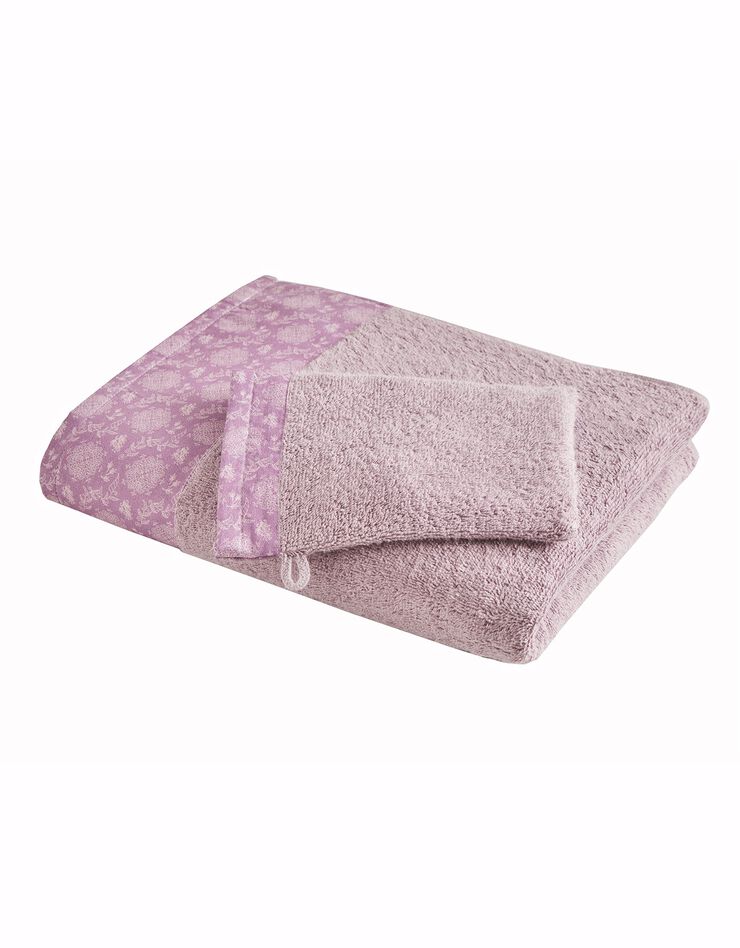 Éponge bouclette 420 g/m2 liteau motif mandala (lavande) Éponge bouclette 420 g/m2 liteau motif mandala (lavande)