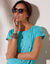 T-shirt imprimé minimaliste (turquoise)