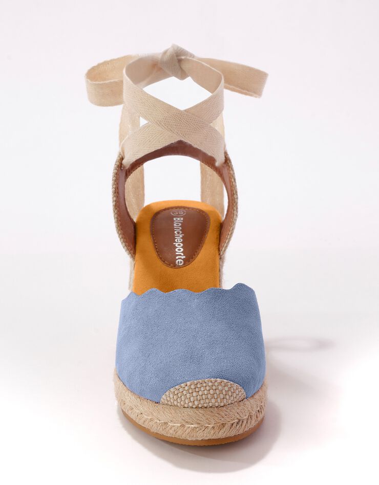 Sandales compensées à nouer - bleu ciel (bleu ciel)