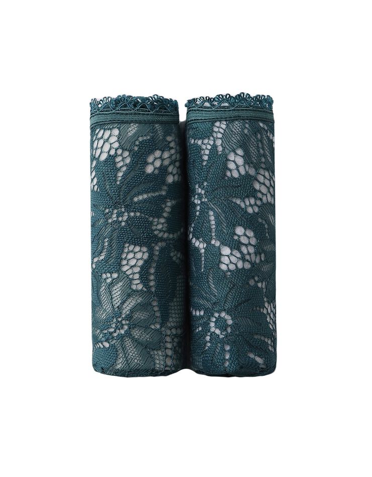 Culotte forme tanga taille haute microfibre et dentelle stretch - lot de 2 (vert sapin) Culotte forme tanga taille haute microfibre et dentelle stretch - lot de 2 (vert sapin)