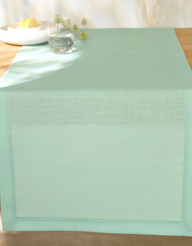 Nappe aspect lin (vert amande)