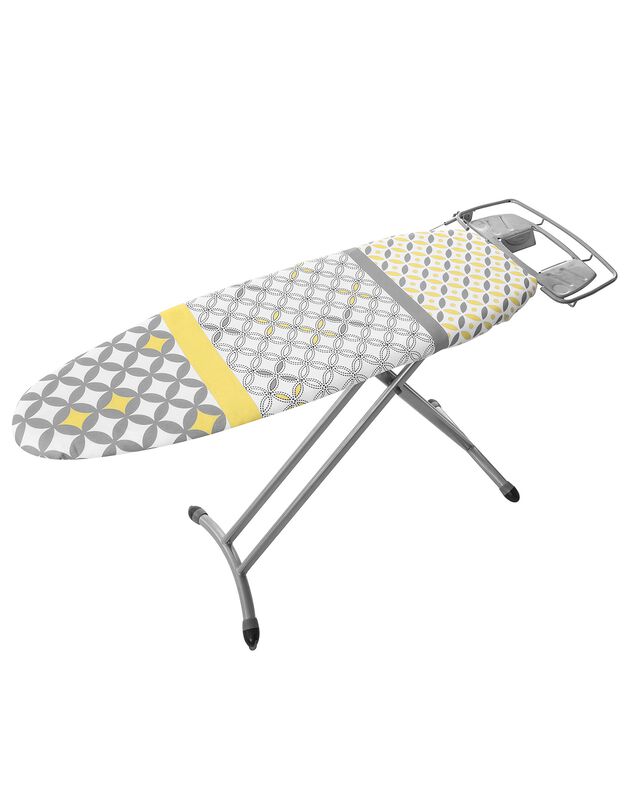 Housse de repassage motif Marlow (gris/jaune)
