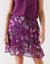 Jupe volantée effet portefeuille, voile imprimé (violet)