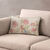 Coussin brod&eacute; floral Jos&eacute;phine (naturel / terracotta)
