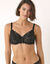 Soutien-gorge forme embo&icirc;tante dentelle effet brillant Arum Party - avec armatures (noir)