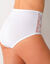 Gainette ventre plat microfibre tulle brodé Sienne - lot de 2 (blanc)