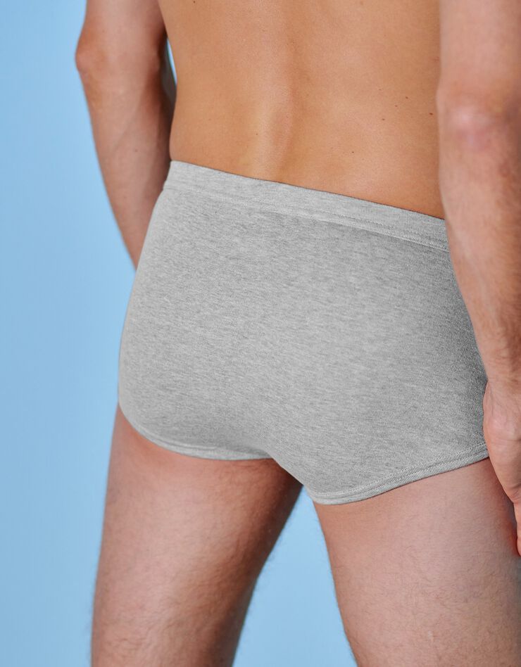 Slip ouvert taille haute - lot de 3 (gris chiné) Slip ouvert taille haute - lot de 3 (gris chiné)