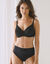 Soutien-gorge forme minimiseur en dentelle stretch Isili - avec armatures (noir)