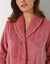 Robe de chambre maille polaire col ch&acirc;le - Longueur 95 cm (rose)