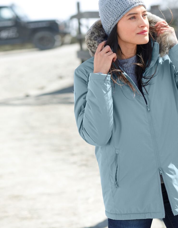 Parka imperméable zippée capuche (bleu glacier) Parka imperméable zippée capuche (bleu glacier)