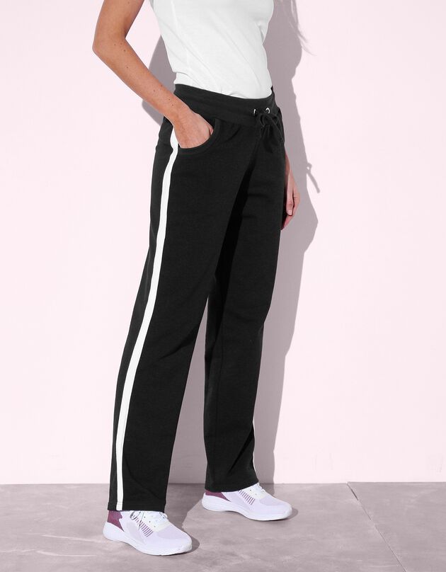 Pantalon jogging bicolore (noir / blanc)