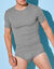Tee-shirt sous-v&ecirc;tement homme ras de cou - lot de 2 (gris chin&eacute;)