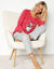 Pyjama imprimé "loutre" avec pochon assorti offert (framboise / gris)