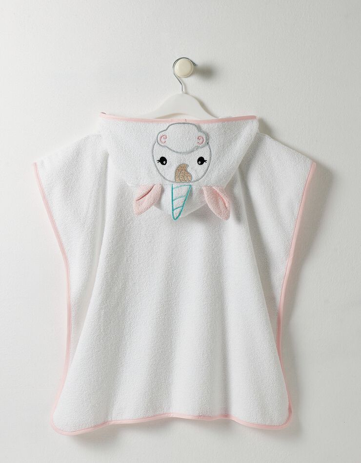 Poncho de bain enfant Licorne (blanc / rose) Poncho de bain enfant Licorne (blanc / rose)