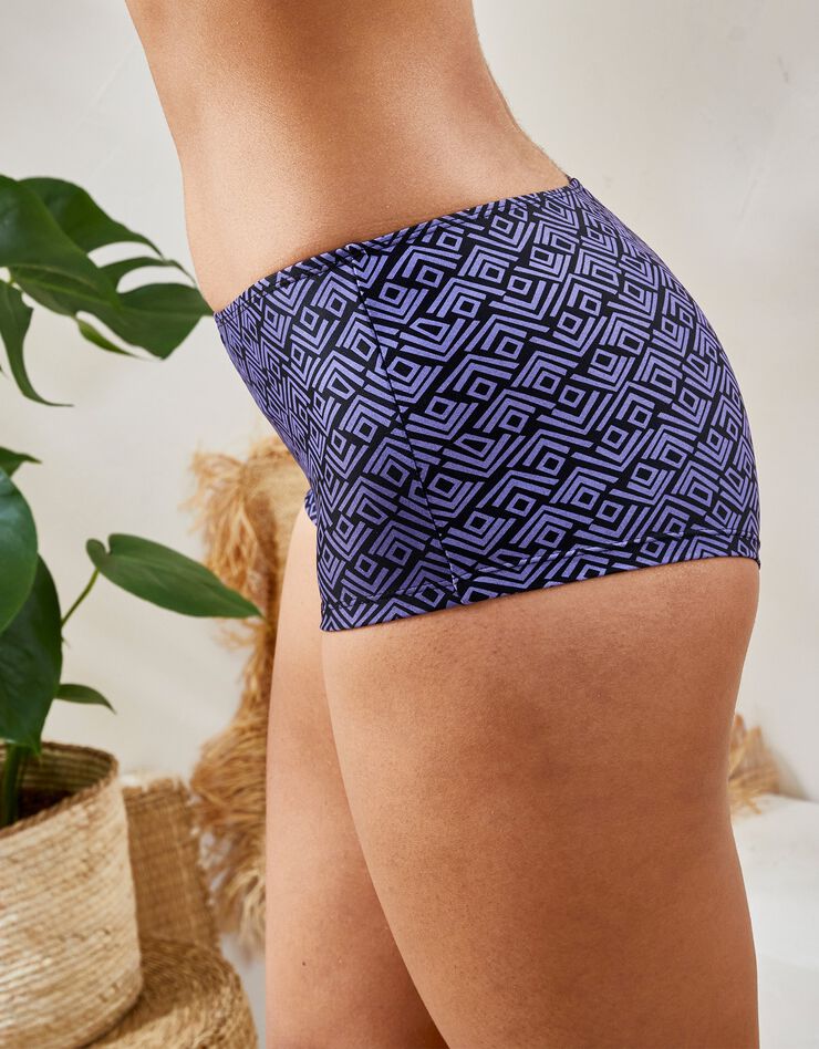 Boxer de bain imprimé graphique Thinali - ventre plat (violet) Boxer de bain imprimé graphique Thinali - ventre plat (violet)