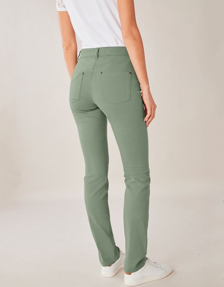 Pantalon droit stretch (vert grisé) Pantalon droit stretch (vert grisé)