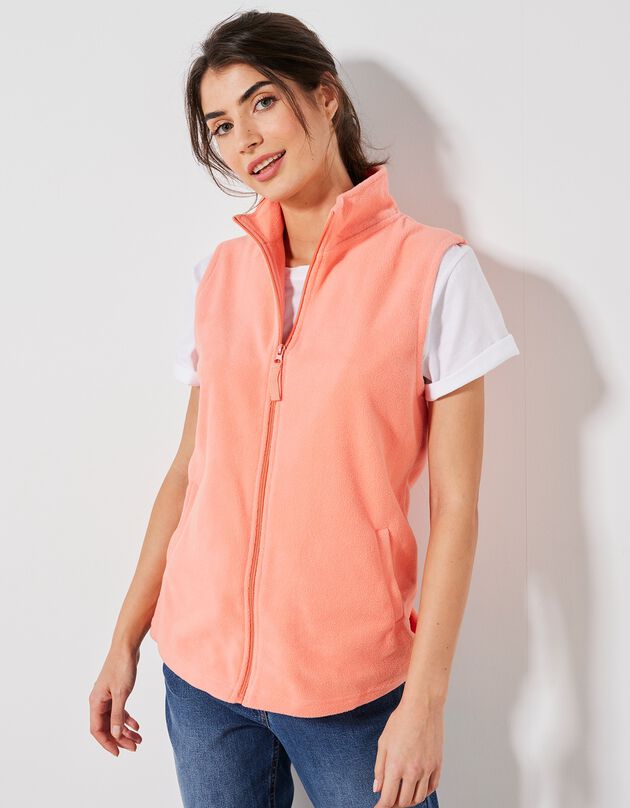 Veste polaire zippée sans manches (pêche)