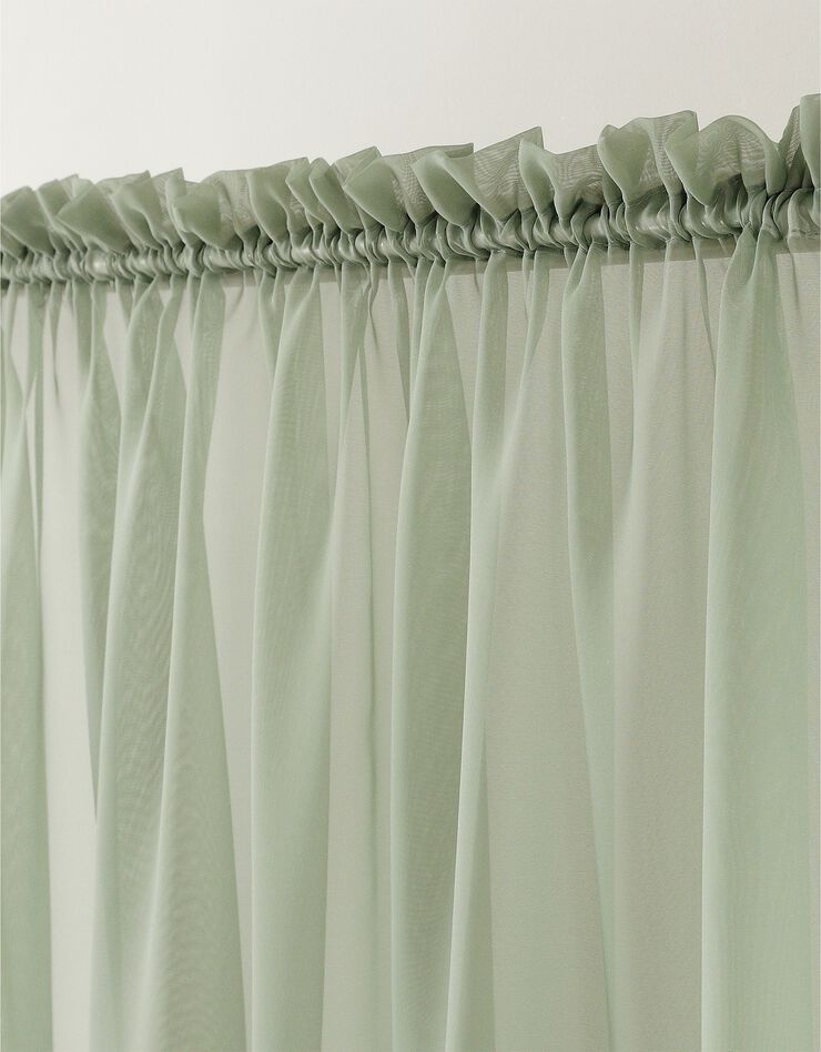 Panneau voile uni finition galon fronceur (vert)