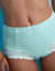 Gainette maille satinée et dentelle Avila - lot de 2 (ardoise + lagon)