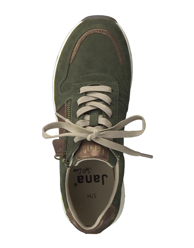 Baskets sneakers à lacets - largeur confort (kaki) Baskets sneakers à lacets - largeur confort (kaki)