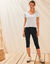 Legging corsaire uni maille stretch (noir)