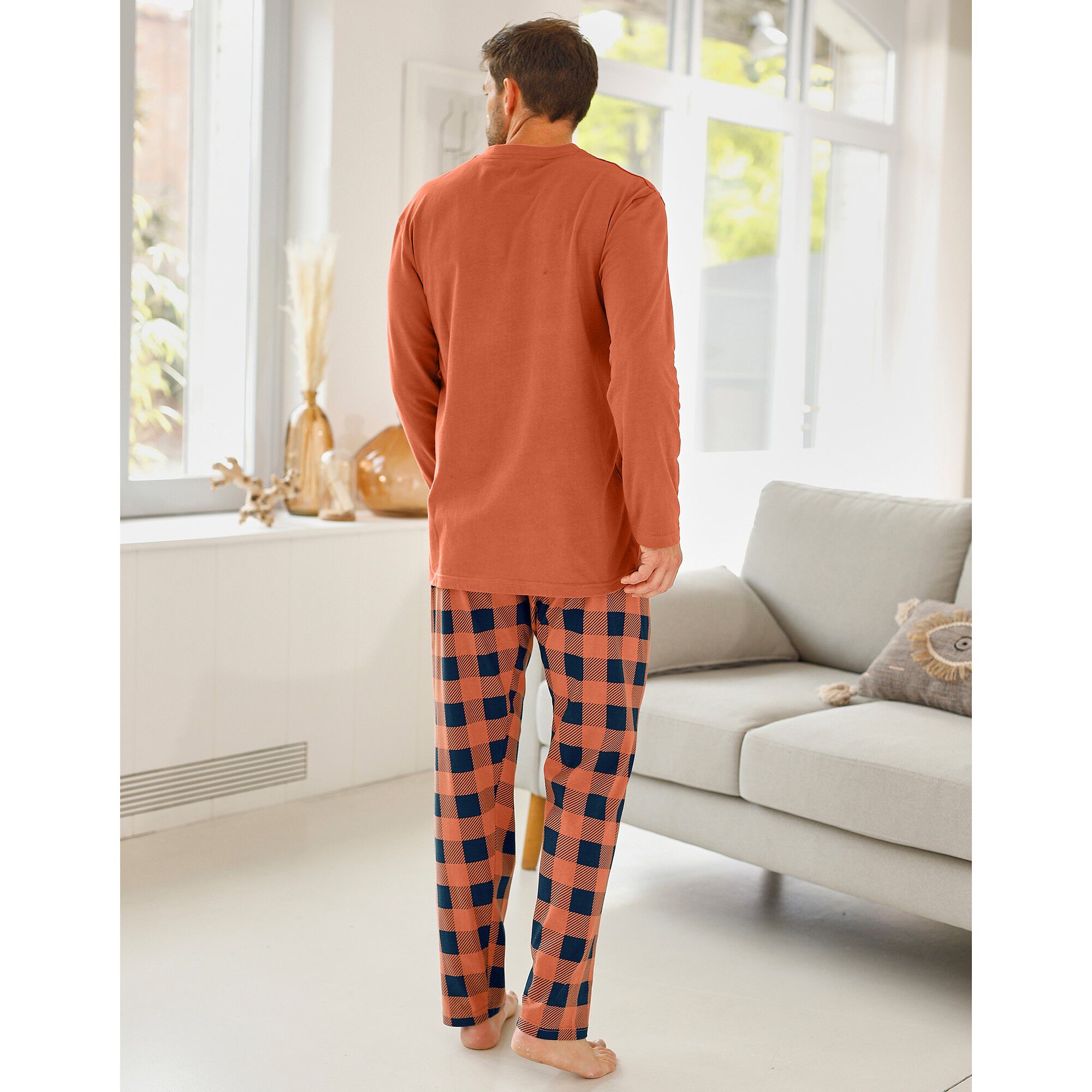 Blacheporte Homme Vêtements Sous-vêtements vêtements de nuit Pyjamas Short Pyjama Imprimé À Carreaux 