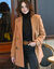 Manteau caban boutonné uni (caramel)