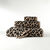 Collection serviettes de bain jacquard motif peau de léopard 450 g/m2 (beige / noir)