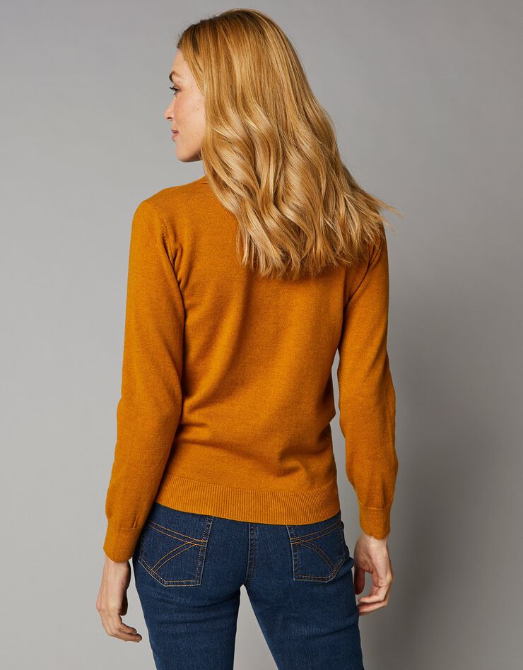 Pull col polo, laine d'agneau (ocre) Pull col polo, laine d'agneau (ocre)