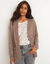 Gilet long, maille poilue (taupe)