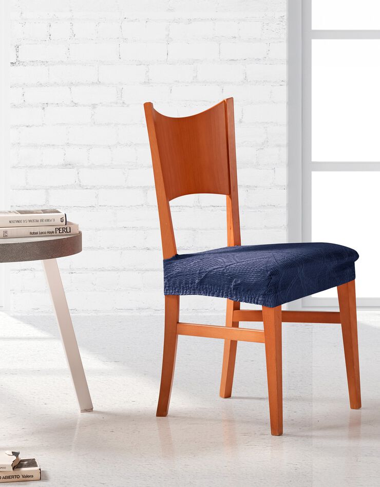 Housse assise de chaise "Alexia" (bleu) Housse assise de chaise "Alexia" (bleu)